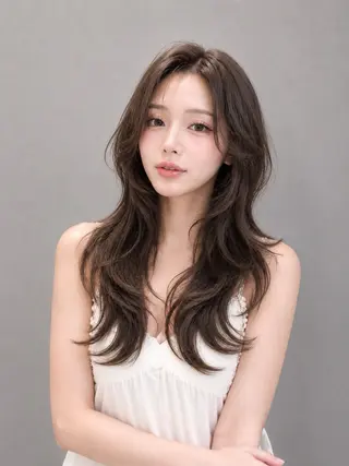 ロング レイヤー【無料】🧸 山口みずほ 🤎のヘアスタイル