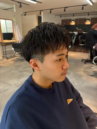 メンズ 船橋駅フェザーパーマ ニュアンスパーマ保立のヘアスタイル