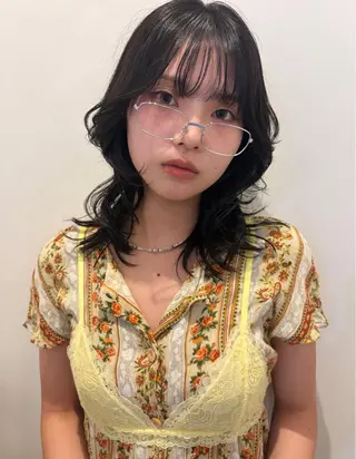 ミディアム カラー loty _nanamiのヘアスタイル