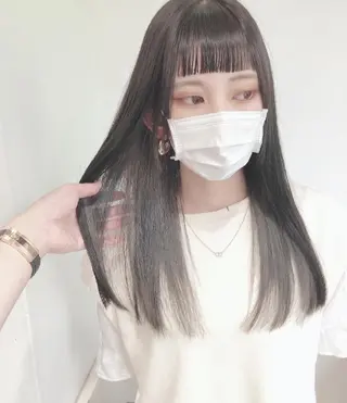 カラー セミロング ヘアアレンジ 透明感/レイヤー 🇰🇷tomonaのヘアスタイル