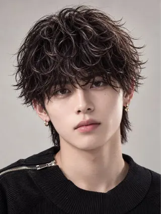 ミディアム パーマ メンズ トレンドヘア×トレン ドスタイルsakuのヘアスタイル