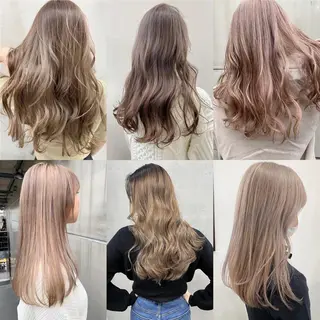 ロング カラー ヘアアレンジ ブリーチダブルカラー 元町三宮/三ノ宮のヘアスタイル