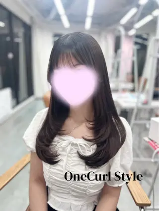 ロング ☘️中明度カラー/ 縮毛矯正ナミ☘️のヘアスタイル