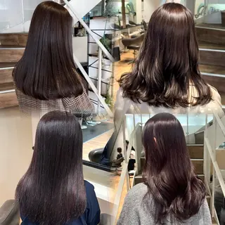 セミロング カラー 石野 友唯のヘアスタイル