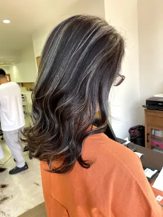 ミディアム カラー ブリーチカラー🫧 森　凪沙のヘアスタイル