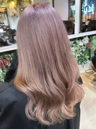 セミロング カラー ヘアアレンジ 李奈🌼レイヤー/ 透明感カラーブリーチのヘアスタイル