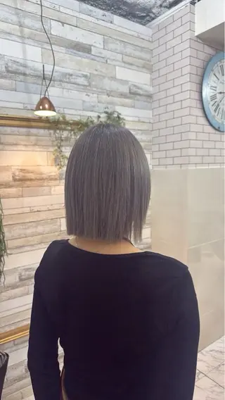 ミディアム カラー 🫐ブルベカラー🫐 ミルクティー/あれんのヘアスタイル