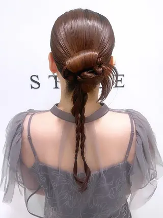 ヘアアレンジ レイヤー｜ハッシュ｜ ヘアセット｜山田寛菜のヘアスタイル