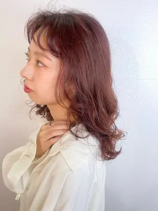 セミロング カラー 髪質改善/艶カラー /EisoAkariのヘアスタイル