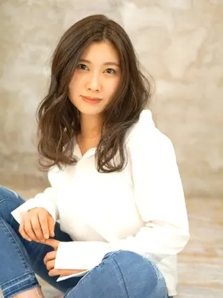 セミロング 永野 良一のヘアスタイル
