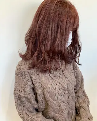 セミロング 柔らかな縮毛矯正 透明感カラー💫のヘアスタイル