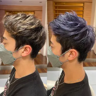 ショート カラー メンズ 🔮メンズ縮毛矯正 メンズパーマ💎竹永のヘアスタイル