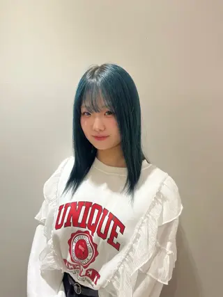ミディアム カラー 韓国風ヘア さらのヘアスタイル
