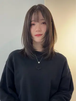 ミディアム Rita/髪質改善/ ブリーチなしWカラーのヘアスタイル