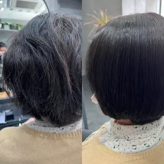 ショート 乾かすだけで艶髪酸性 ストレート髙橋悠耶のヘアスタイル