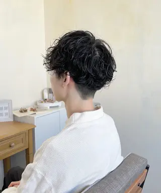 パーマ メンズ 🍋透け感カラー🍃 オリーブ🍐Kahoのヘアスタイル