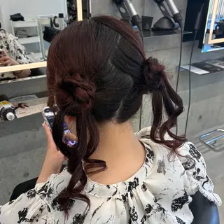 ヘアアレンジ hikari/大名/ 暖色カラー/ブリーチのヘアスタイル