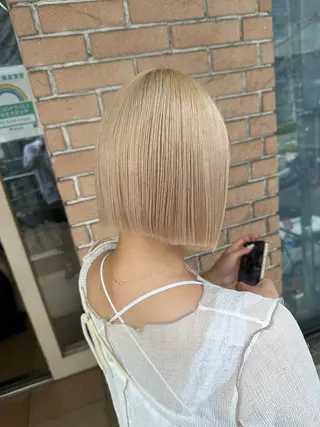 ミディアム 🔥コテ巻き風 ボブパーマ🔥のヘアスタイル