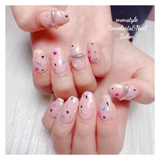 ミディアム ネイル 🐾enen style 🐾のネイルデザイン