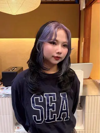 セミロング カラー saho ⟡.·のヘアスタイル