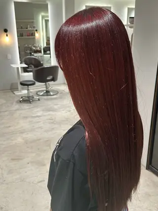 ミディアム カラー 髪質改善ストレート 中林優太のヘアスタイル