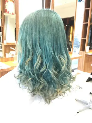 ロング カラー ヘアアレンジ 脱白髪染め美容師 竹内涼乃のヘアスタイル