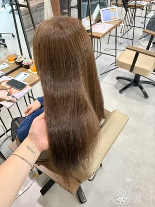 ロング カラー ブリーチなしwカラー /艶カラー/oukaのヘアスタイル