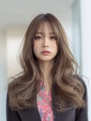 ロング 絶対綺麗な暖色カラー 🎯あります✨増渕✨のヘアスタイル