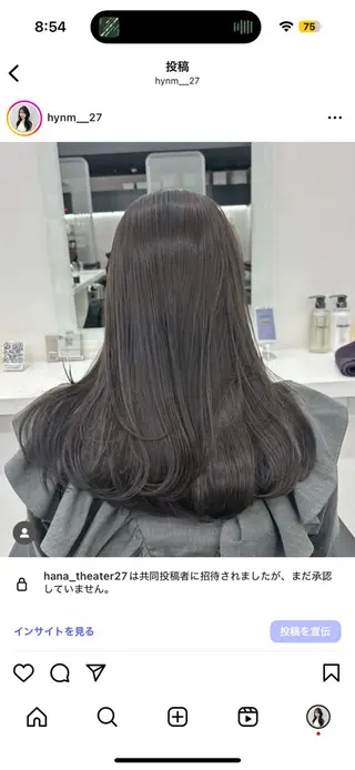 カラー 透明感🫧韓国 🫧hana🫧のヘアスタイル