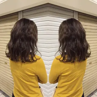 ミディアム パーマ 髪質改善ストレート ⚡️下ノ村柊斗⚡️のヘアスタイル