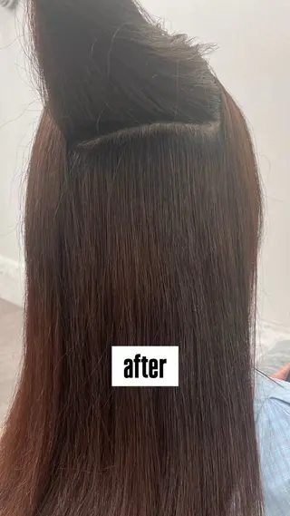 ロング カラー パーマ 縮毛矯正 / 透明感カラー首藤大翔のヘアスタイル