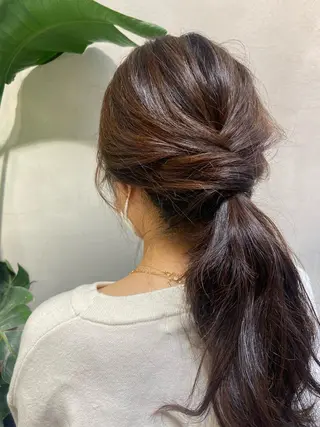 セミロング 髪質改善 永田零亜のヘアスタイル