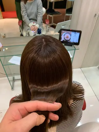 セミロング パーマ 縮毛矯正/パーマ EARTH髙橋のヘアスタイル