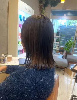 ミディアム 近江琉奈☆透明感カラ ー☆髪質改善☆のヘアスタイル
