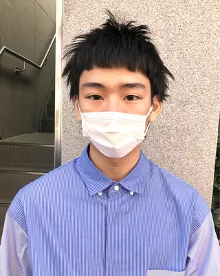 ショート パーマ メンズ 🪼個性、雰囲気🪼 ⛈オカダ🎧のヘアスタイル