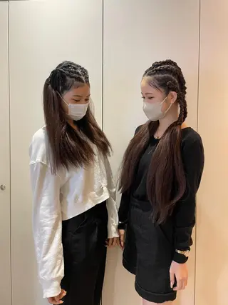 ロング 前田 菜奈子のヘアスタイル