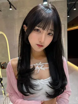 ロング カラー 仙台Ｉ韓国レイヤー Ｉ髪質改善Ｉ伊藤拓海のヘアスタイル
