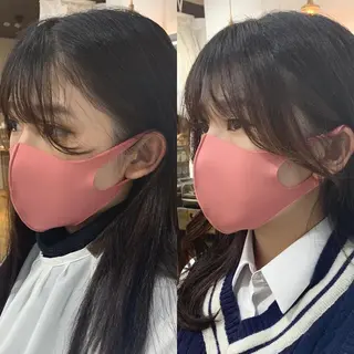 セミロング カラー パーマ ヘアアレンジ メンズ キッズ ネイル マツエク・マツパ 似合せレイヤー／ 柔らか透明感カラーのヘアスタイル