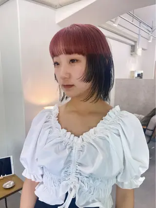 ミディアム サトウ ナナのヘアスタイル