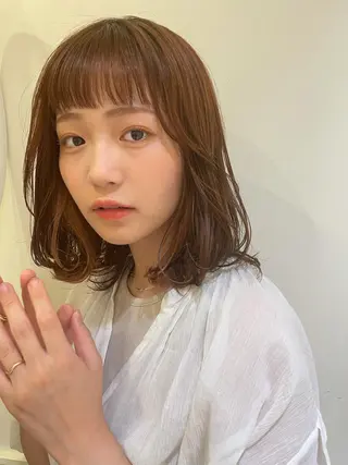 ミディアム カラー 清水 ちひろ ✄トップスタイリストのヘアスタイル