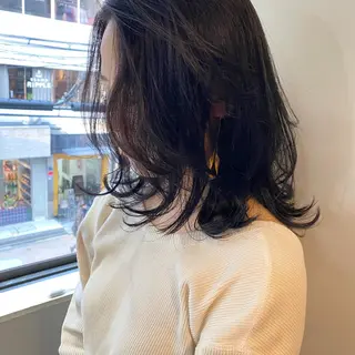 ミディアム カラー パーマ ヘアアレンジ ウルフカット モデル募集中!ミカのヘアスタイル