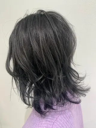ミディアム カラー ナカタケ ユウのヘアスタイル