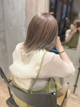 セミロング カラー レイヤーカット 赤み消し　店長/大和のヘアスタイル