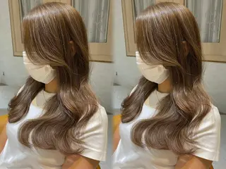 ロング 透明感カラー/縮毛 まなや🩵のヘアスタイル