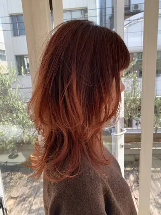 セミロング カラー パーマ ヘアアレンジ 加藤 綾華のヘアスタイル
