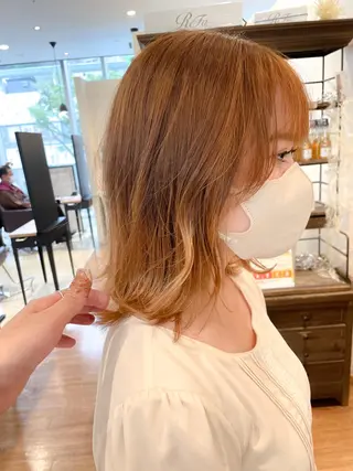 ミディアム カラー 髪質改善/ブリーチ 田代 龍我のヘアスタイル