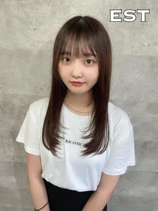 カラー ロング メンズ ヘアアレンジ エクステ MORI エクステMARIKAのヘアスタイル