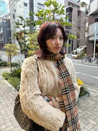 ミディアム カラー eri kinjoのヘアスタイル