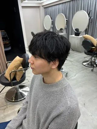パーマ メンズ レイヤーカット KAEのヘアスタイル