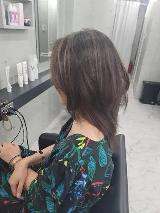 ミディアム カラー パーマ ❇️安達 優心❇️ レイヤー/艶髪特化のヘアスタイル
